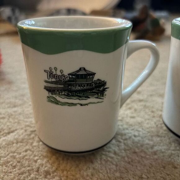 2 Tony’s On The Pier Redondo Beach Jackson China Coffee Mugs - Picture 2 of 10